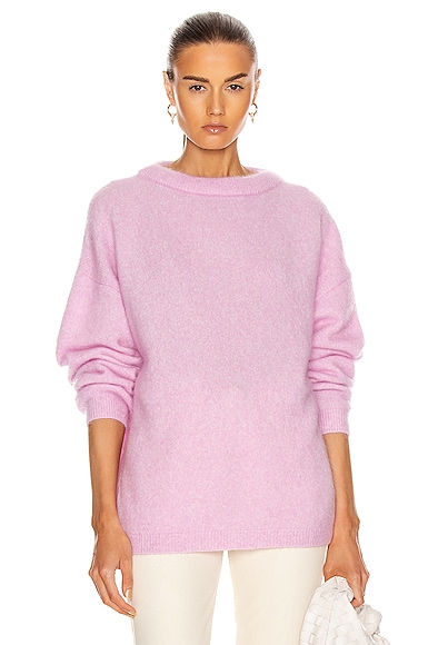 Acne Studios Dramatic Mohair Sweater in Bubblegum Pink FWRD