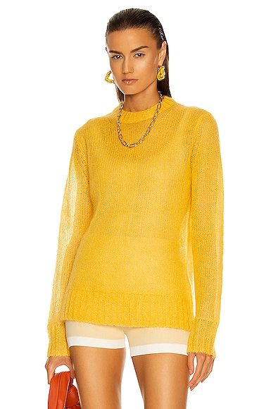 Acne Studios Kirma Mohair Sweater in Yellow