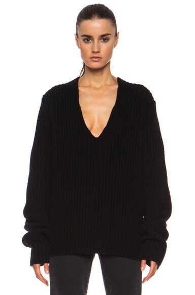 Acne Studios Deborah L-Wool Sweater Women's Oversized gray v