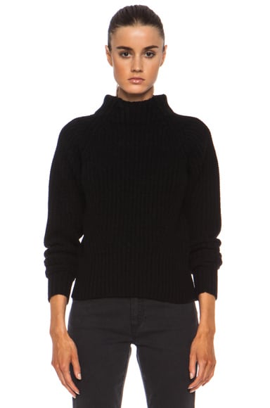 Acne Studios Loyal Turtleneck Wool Sweater in Black FWRD