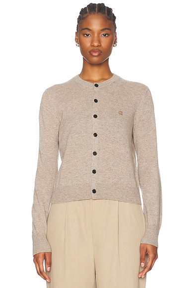 Acne Studios Keny Cardigan in Greige Melange