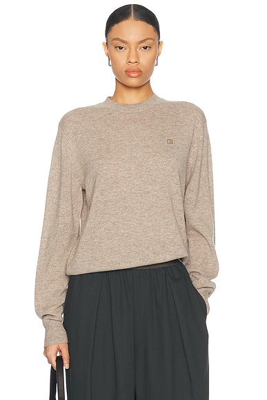 Acne Studios Kalas Crewneck Sweater in Greige Melange