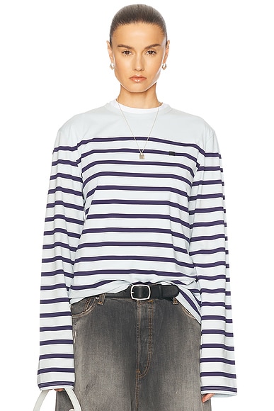 Acne Studios Erada Crew Neck Top in Pale Blue