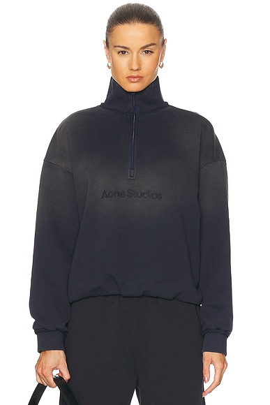 Acne Studios Fawn Faded Hoodie in Navy Blue