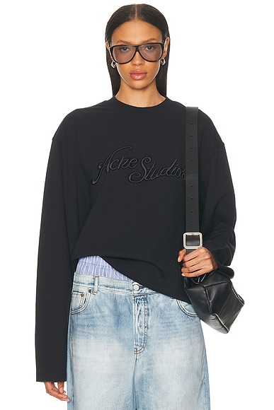 Acne Studios Crew Sweater in Faded Black