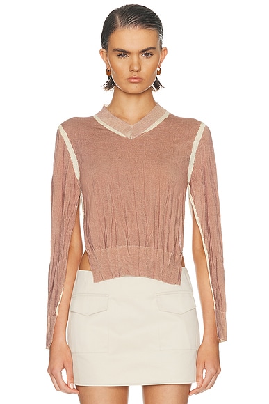 Acne Studios Krish Krinkeled Normcore Fenix Sweater in Old Pink