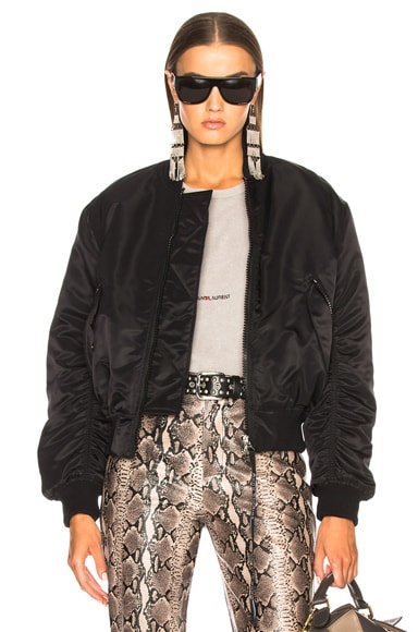 Acne Studios Mape Leather Jacket in Black Noir | FWRD