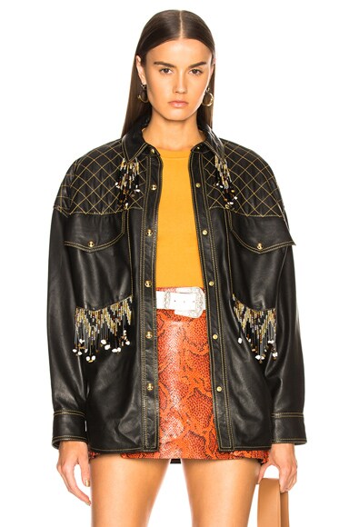 Theyskens' Theory Nomi Jiker Leather Jacket in Black | FWRD