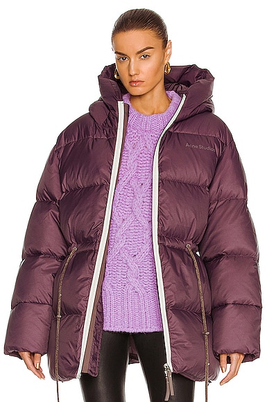 Acne Studios Puffer Jacket in Purple