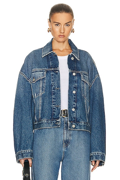 Acne Studios Cropped Jacket in Blue