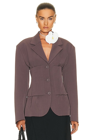 Shop Acne Studios Suit Blazer In Dove Purple