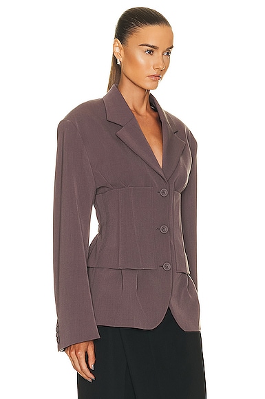 Shop Acne Studios Suit Blazer In Dove Purple