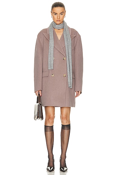 Acne Studios Belted Short Coat in Dusty Lilac