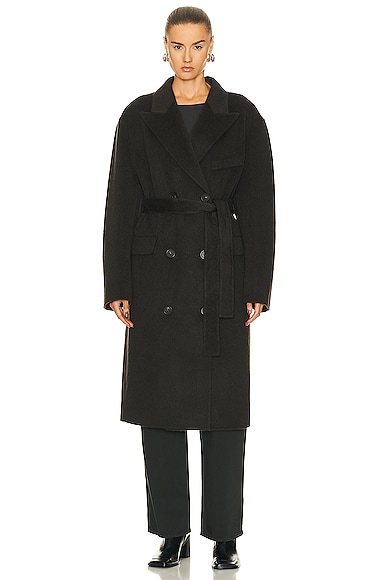 Acne Studios Belted Trench Coat in Grey