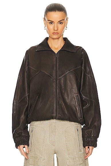 Acne Studios Leather Jacket in Brown