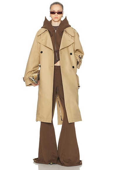 Acne Studios Olu Trench Coat in Beige