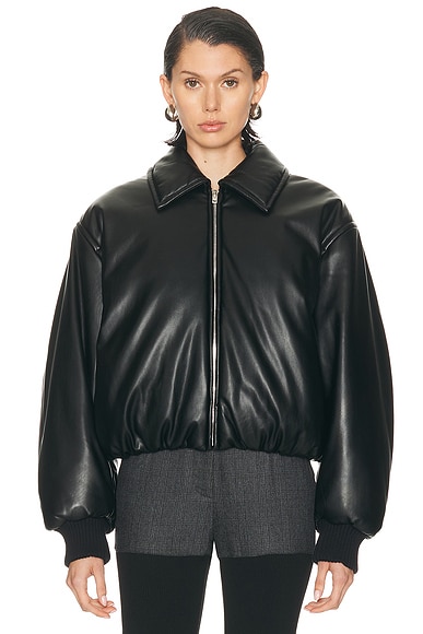Onnea Crop Faux Leather Jacket