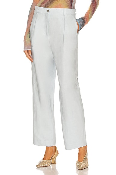 Acne Studios Pleated Pant In Ice Blue