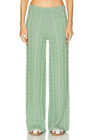 Acne Studios Face Knit Trouser in Sage