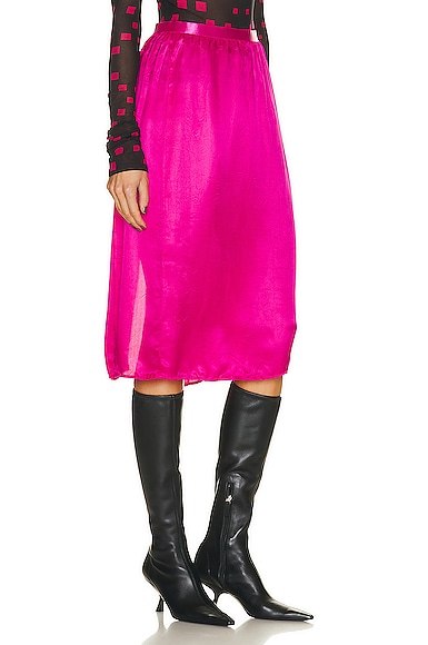 Shop Acne Studios Skirt In Fuchsia Pink
