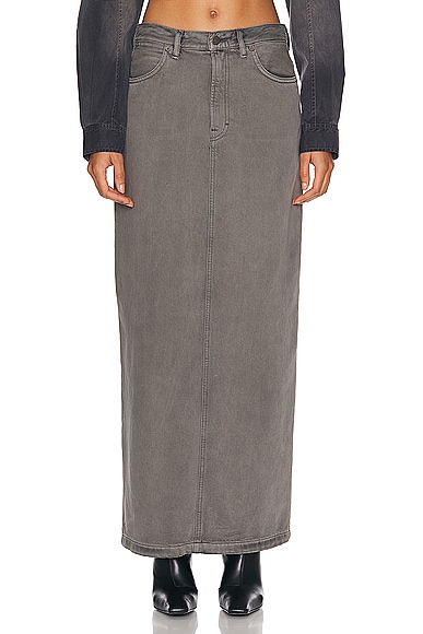 Acne Studios Denim Skirt in Anthracite Grey