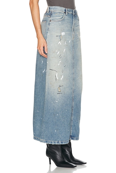 Shop Acne Studios Denim Skirt In Light Blue