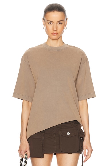 Acne Studios T Shirt in Taupe Brown
