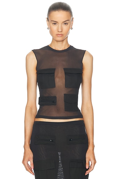 Acne Studios Ecargo Top in Anthracite Grey | FWRD Acne Studios Ecargo Top in Anthracite Grey | FWRD