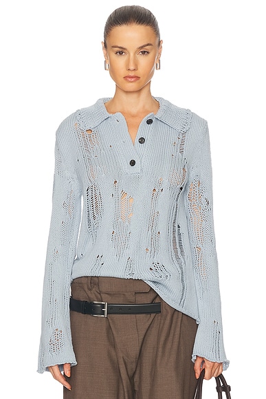 Acne Studios Kummer Top in Light Blue