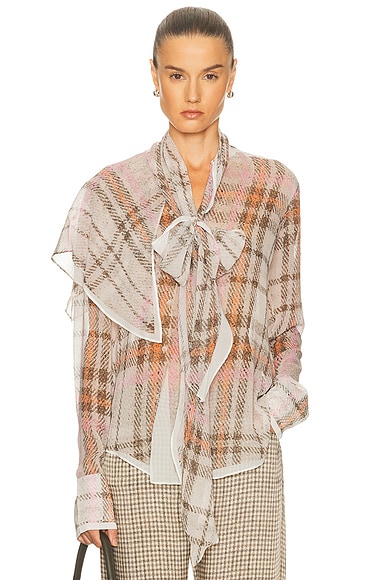 Acne Studios Senelle Top in Grey & Pink