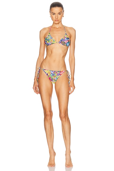 Acne Studios Bikini Set in Pink Multicolor