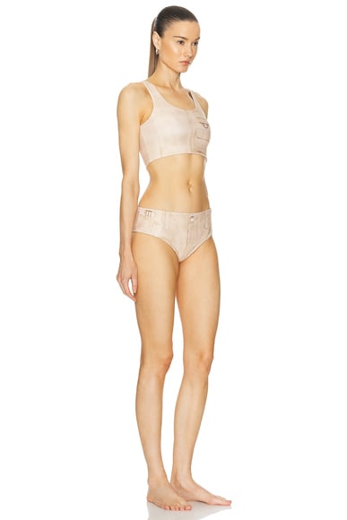 Shop Acne Studios Emiami Two Piece Swimsuit In Yellow