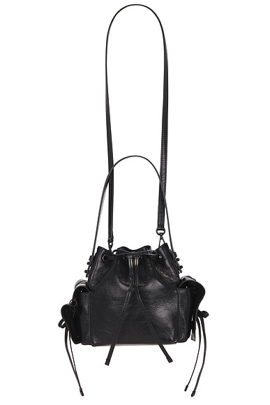 Acne Studios Multipocket Mini Bucket Lux Bag in Black