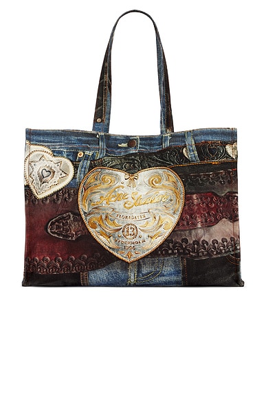 Acne Studios Tote Bag in Blue & Black