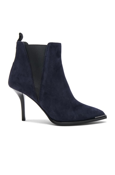 Acne Studios Suede Jemma Booties in Blue Navy FWRD