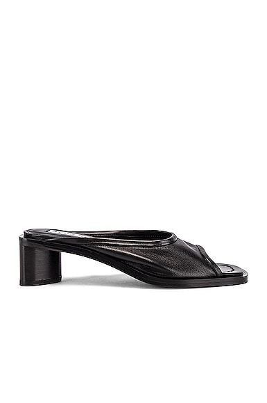 Acne Studios Chunky Mule in Black & Black | FWRD