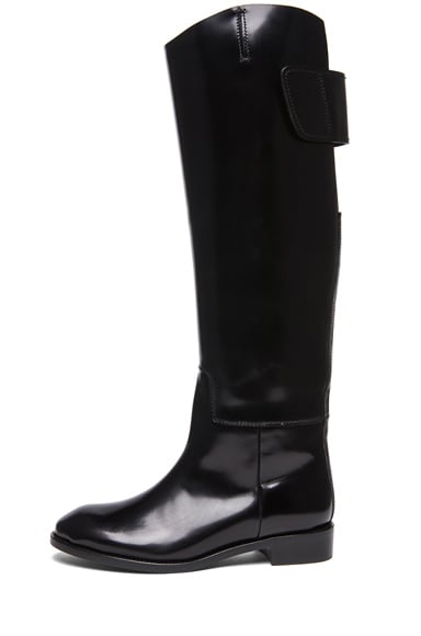 Acne Studios Colm Glossy Leather Boot in Black | FWRD