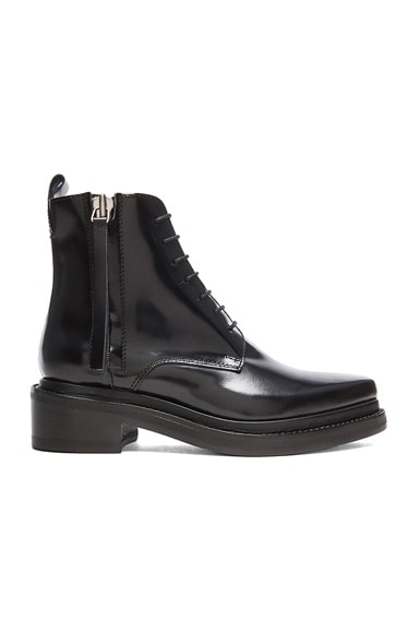 Acne Studios Linden Leather Boots in Black | FWRD