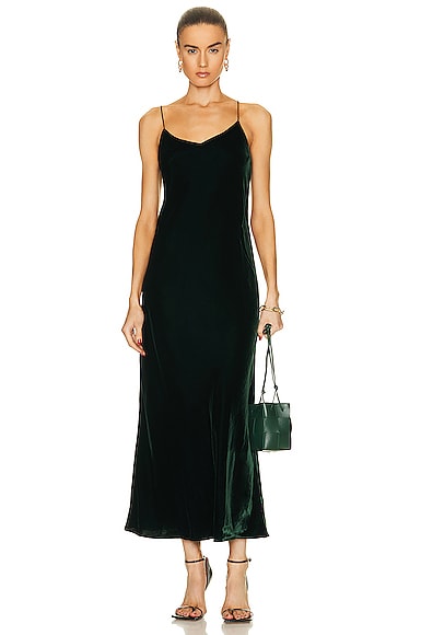 Shop Asceno Lyon Maxi Dress In Pine