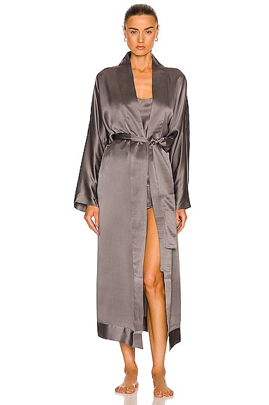 ASCENO The Athens Robe in Grey