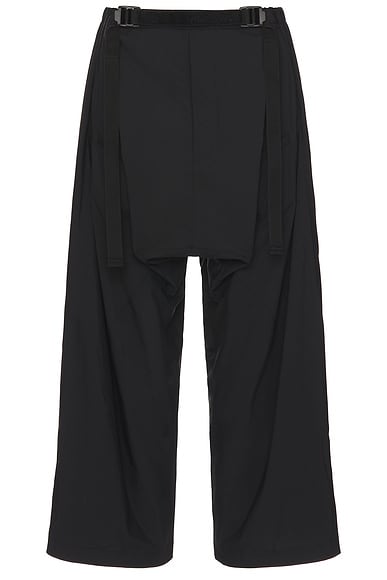 Acronym P30BL-E Encapsulated Ultrawide Drawcord Trouser in Black