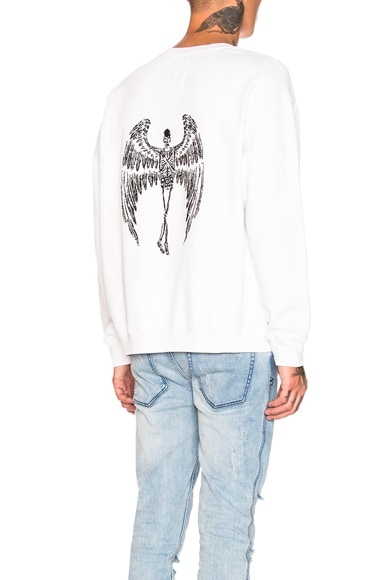 Skeleton Angel Embroidered Sweatshirt