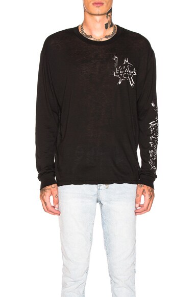Los Angeles Cotton Cashmere Long Sleeve Tee