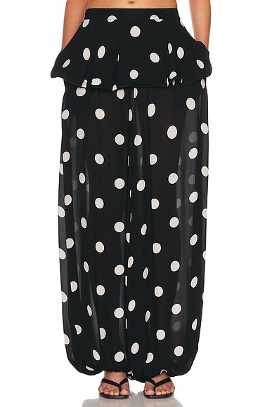 Polka Dot Peplum Pant