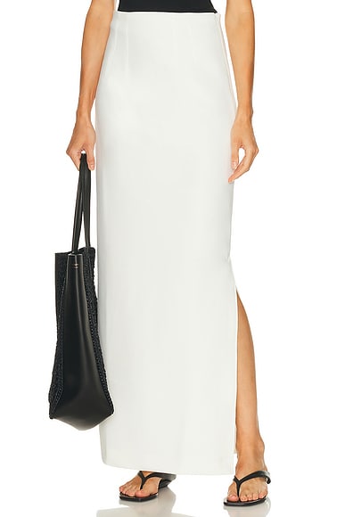 ADRIANA DEGREAS Coquille De Mer Skirt in Off White