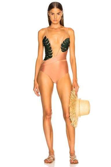 Tropical Chic Swimsuit With Tulle