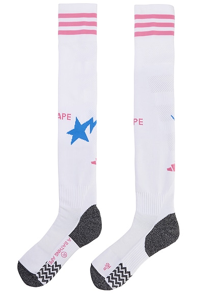 adidas Originals x Bape Knee Socks in White