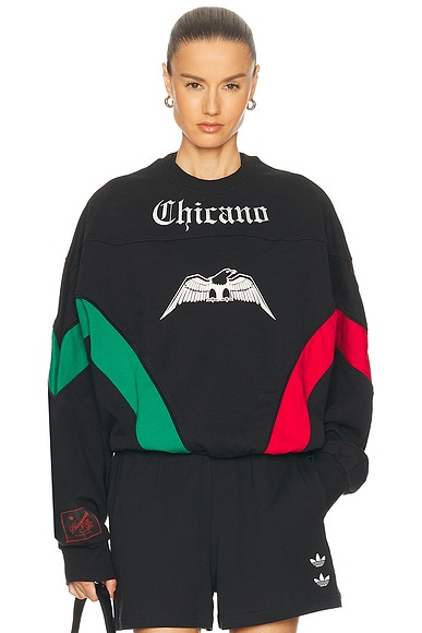 adidas Originals x Willy Chavarria Chicano Sweatshirt in Black