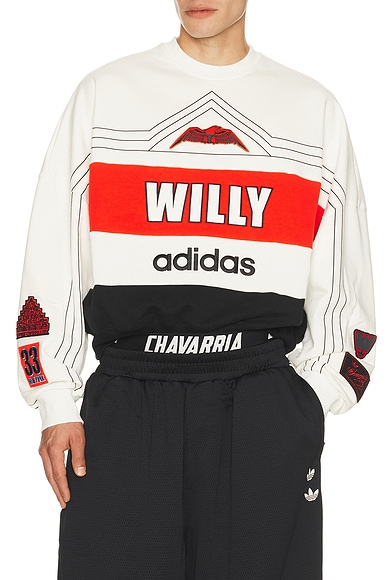 adidas Originals x Willy Chavarria NY Ball Sweatshirt in Off White