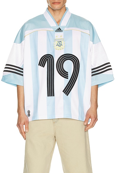 adidas Originals AFA Argentina 19 World Cup Jersey in Clear Blue